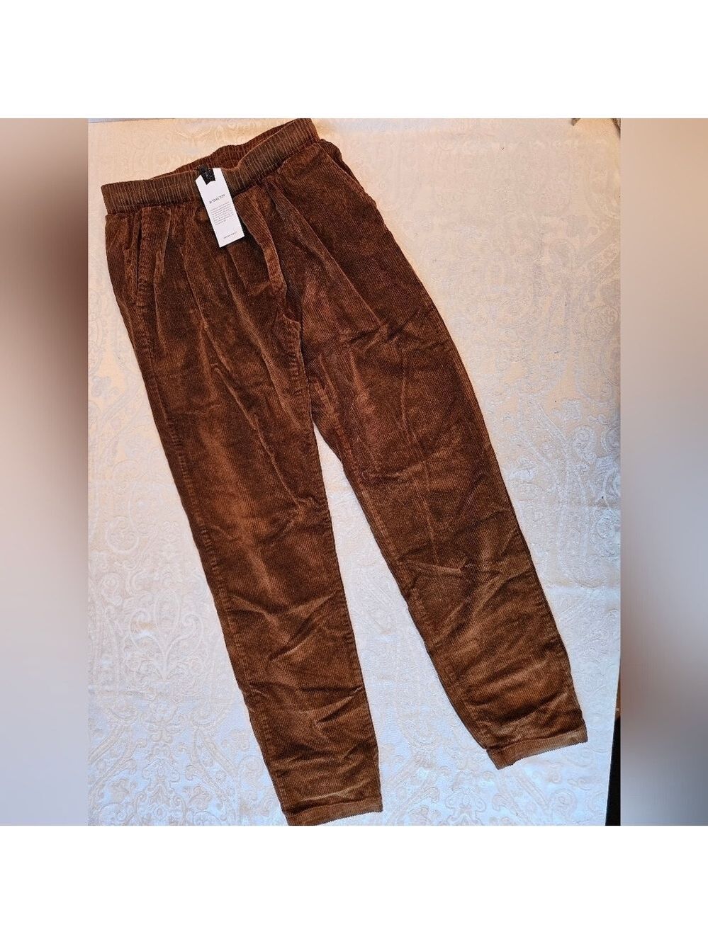 Brown Corduroy Track Pants for Men, Snover, NWT, XL, Streetwear